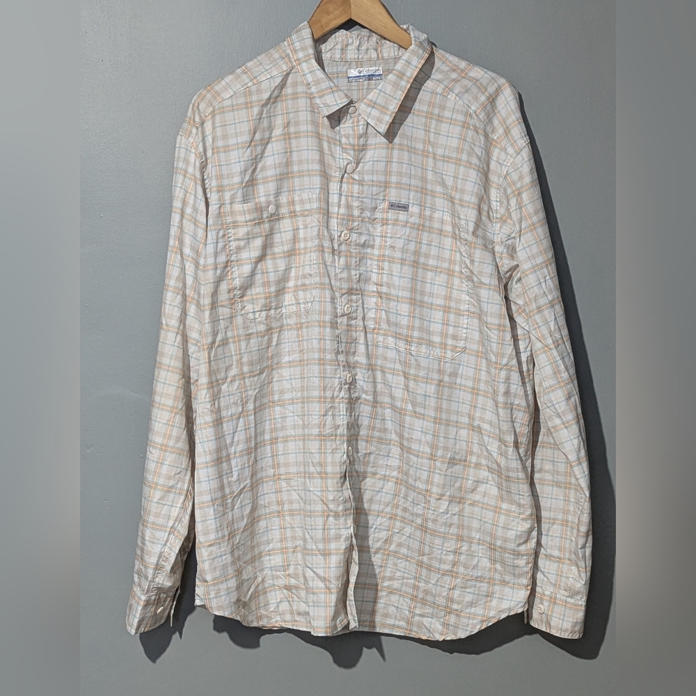 Columbia Silver‎ Ridge Utility Lite Plaid Long-Sleeve Shirt Mens XL Hiking